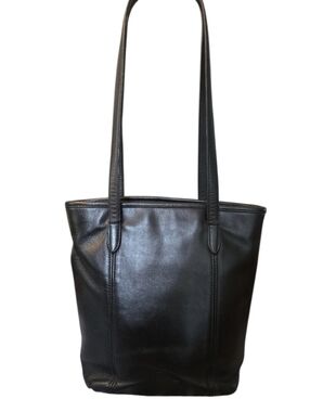 Coach Vintage 1999 Classic Black Leather Lunch Tote In EUC